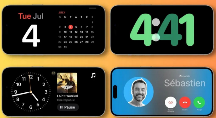 勐海苹果手机维修分享iOS17横屏充电待机显示有什么好处 